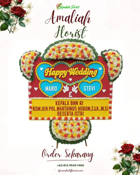 Papan Bunga Pernikahan Genengharjo